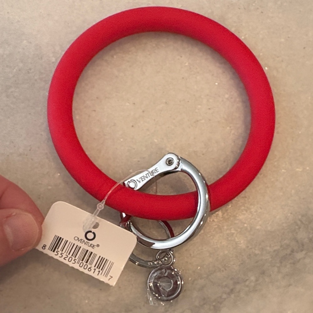 Oventure Red Silicone Key Ring Bracelet